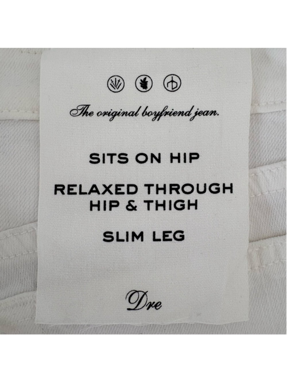 #329 Rag & Bone Dre Low-Rise Ankle Slim Boyfriend Jeans Sz 24 (13.75”W)White NWT - Picture 7 of 14